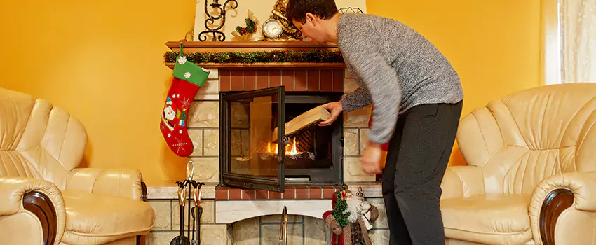 Rusted Metal Fireplace Restoration in Clearlake, California